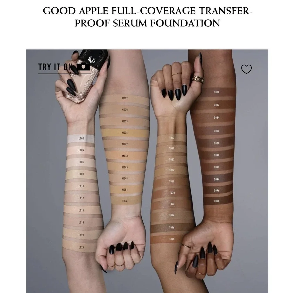 KVD Kat Von D Good Apple Full-Coverage Serum Foundation 045 Medium NIB
